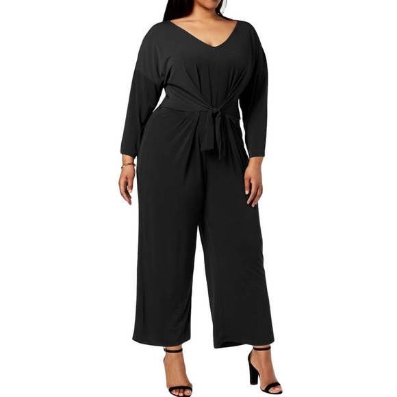 NY Collection Pants - Tie-Waist Jumpsuit